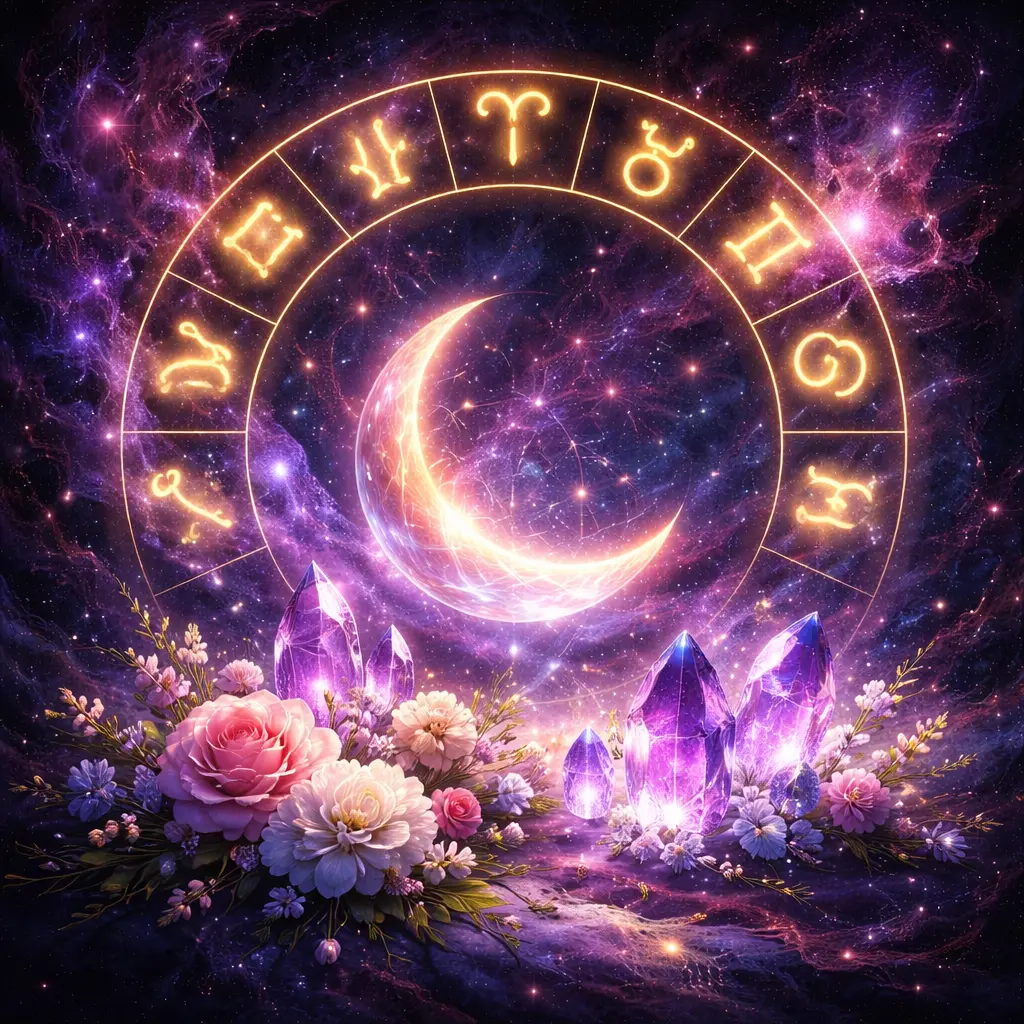 Personalized 12-month love and energy astrology forecast chart showing monthly emotional seasons and celestial timing for relationships.
